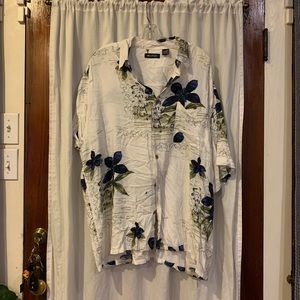XL tropical button up top